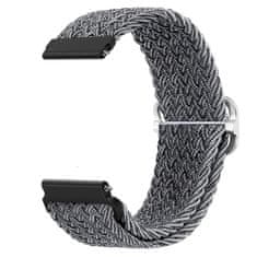 BStrap Braid Nylon remienok na Samsung Galaxy Watch 3 41mm, gray black