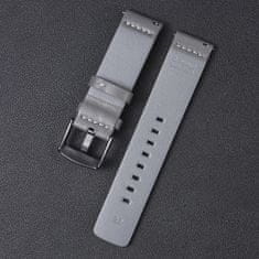 BStrap Fine Leather remienok na Xiaomi Amazfit Stratos 2/2S/3, gray