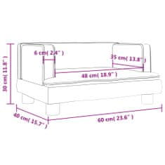 Vidaxl Detská pohovka ružová 60x40x30 zamat