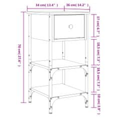 Petromila vidaXL Nočné stolíky 2 ks čierne 34x36x70 cm kompozitné drevo