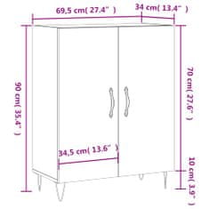 Petromila vidaXL Komoda hnedý dub 69,5x34x90 cm kompozitné drevo