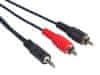 PremiumCord kábel stereo jack 3,5mm-2xCINCH Male/Male, 10m