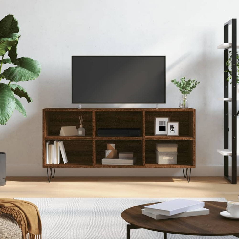 Vidaxl TV skrinka hnedý dub 103,5x30x50 cm kompozitné drevo