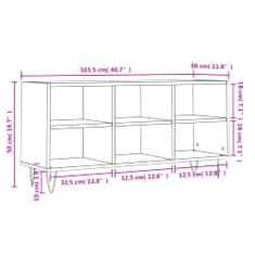 Vidaxl TV skrinka lesklá biela 103,5x30x50 cm kompozitné drevo