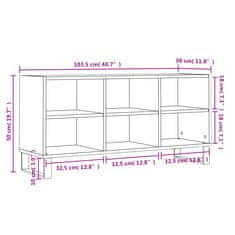 Vidaxl TV skrinka hnedý dub 103,5x30x50 cm kompozitné drevo