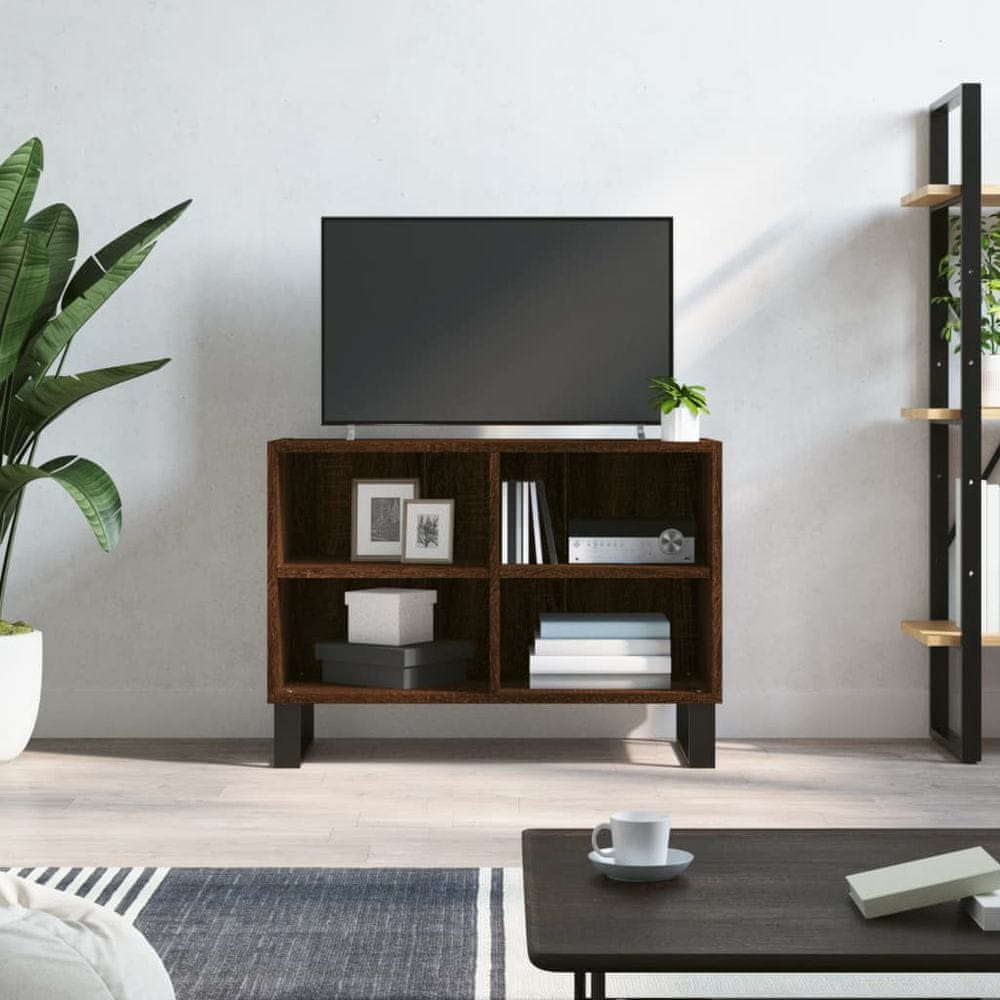 Vidaxl TV skrinka hnedý dub 69,5x30x50 cm kompozitné drevo