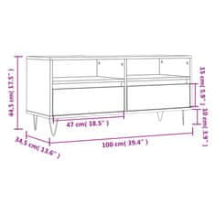 Vidaxl TV skrinka sivý dub sonoma 100x34,5x44,5 cm spracované drevo