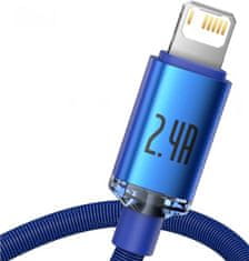 Noname Baseus Lightning Crystal Shine Cable Series Fast Charging Data Cable 2.4A 1.2m Blue (CAJY000003)