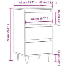 Petromila vidaXL Komoda dub sonoma 40x35x70 cm kompozitné drevo