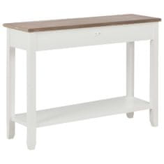 Vidaxl Konzolový stolík biely 110x35x80 cm drevo