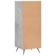 Vidaxl Policová skrinka, betónovo sivá 34,5x32,5x90cm kompozitné drevo
