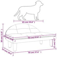 Vidaxl Pelech pre psa hnedý 70x52x30 cm látka