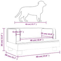 Vidaxl Pelech pre psa kapučínový 60x40x30 cm umelá koža