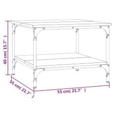 Vidaxl Konferenčný stolík čierny 55x55x40 cm kompozitné drevo