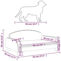 Vidaxl Pelech pre psa krémový 70x45x30 cm látka