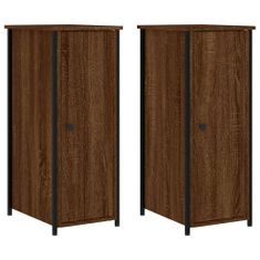 Petromila vidaXL Nočné stolíky 2 ks hnedý dub 32x42x80 cm kompozitné drevo