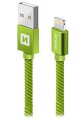 SWISSTEN Swissten Datový Kabel Textile Usb / Lightning 2,0 M Zelený