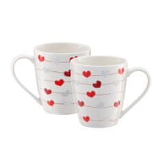 DAJAR AMBITION Porcelánový hrnček Love Hearts, 370 ml