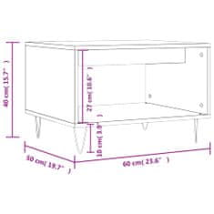 Vidaxl Konferenčný stolík betónovo sivý 60x50x40 cm kompozitné drevo