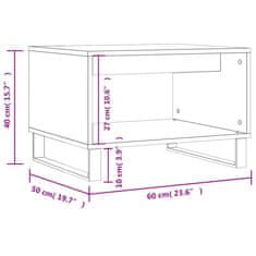 Vidaxl Konferenčný stolík dub sonoma 60x50x40 cm spracované drevo