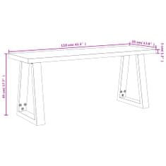 Vidaxl Záhradná lavička so živou hranou 110 cm akáciový masív