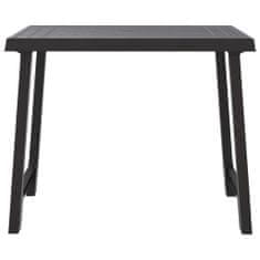 Petromila vidaXL Kempingový stôl antracit 79x56x64 cm PP drevený vzhľad