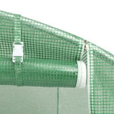 Vidaxl Fóliovník s oceľovým rámom zelený 42 m² 14x3x2 m