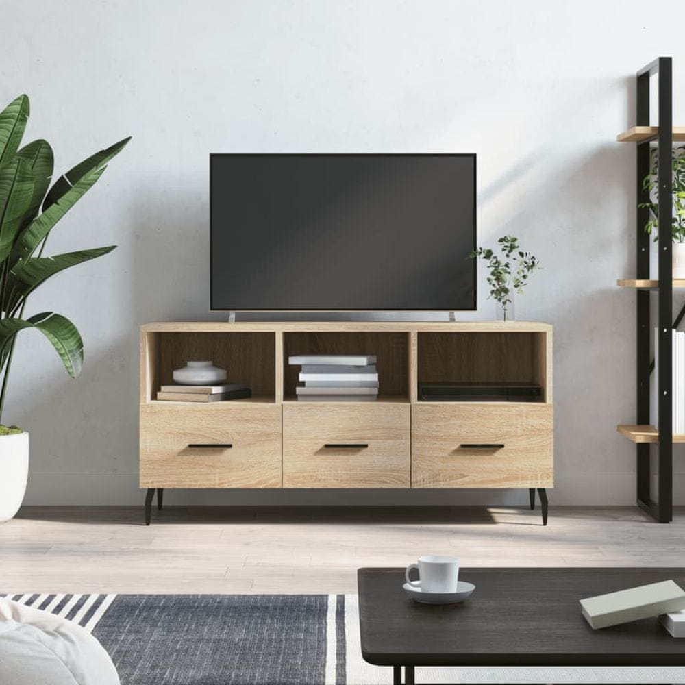 Vidaxl TV skrinka dub sonoma 102x36x50 cm kompozitné drevo