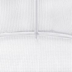Vidaxl Fóliovník s oceľovým rámom biely 90 m² 18x4x2 m