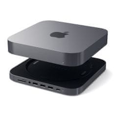 Satechi Hliníkový stojan a rozbočovač Mac Mini typu C, tmavosivý