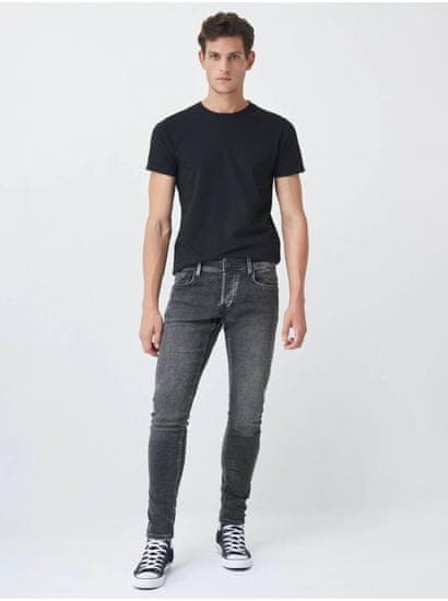 Salsa Collection Šedé pánske skinny fit rifle Salsa Jeans