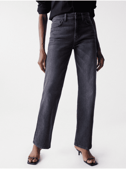 Salsa Collection Čierne dámske straight fit rifle Salsa Jeans True