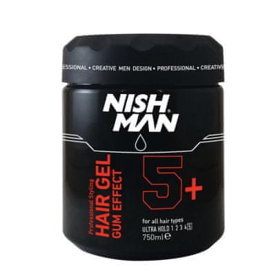 NISHMAN Gél na vlasy Gum effect hair gel 5+ 750 ml.