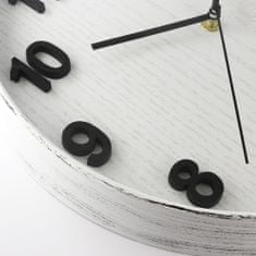 MPM QUALITY Nástenné hodiny Beta E01.4051.00, biele 30,5 cm