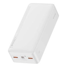 BASEUS Power Bank Pro with Digital Display, Fast Charge, C+U+U (with USB-A to USB Type-C 0.25m cable) 20W, 30000 mAh biela (PPBD050402)