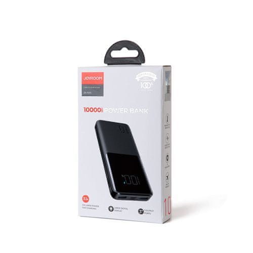 Joyroom Power Bank with Digital Display C+U+U, PD 15W, 10000 mAh, čierna (JR-T013)