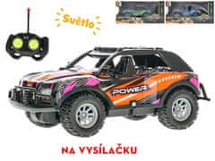 R/C auto závodné 17 cm 27 MHz plná funkcia na batérie so svetlom (modrá, zelená, oranžová)