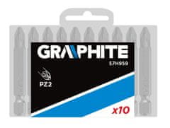 Graphite Skrutkovacie bity PZ2 x 50 mm, 10 ks.