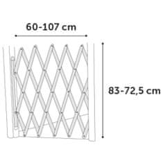 Vidaxl FLAMINGO Výsuvná zábrana pre psa Mont drevená 107x83 cm