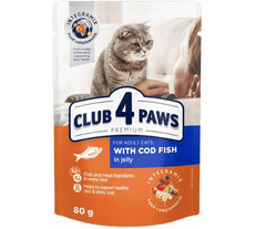 Club4Paws Premium CLUB 4 PAWS PREMIUM MOKRÉ KRMIVO PRE DOSPELÉ MAČKY - TREBA V ŽELÉ 24x80 G + DARČEK!