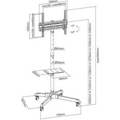 Reflecta TV STAND 55P Shelf TV stolík