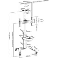 Reflecta TV STAND 70VCP Shelf TV stolík