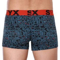 Styx Pánske boxerky art športová guma nadrozmer doodle (R1256) - veľkosť 4XL