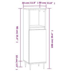 Petromila vidaXL Skrinka do kúpeľne dub sonoma 30x30x100 cm kompozitné drevo