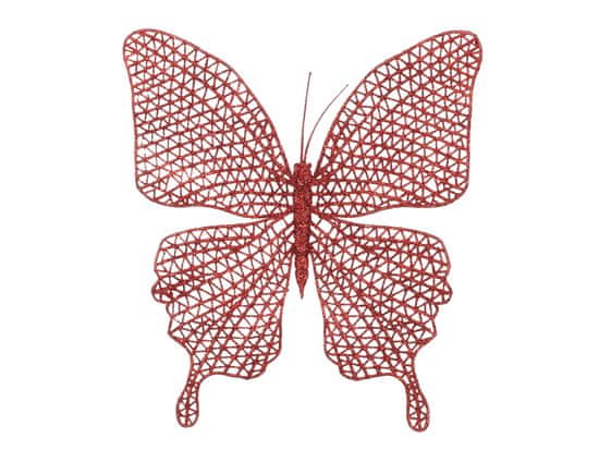 LAALU Motýľ na klipe červený 20 x 19,5 cm