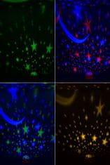 KIK Hviezdny projektor nočné svetlo 2v1 USB modrá KX7814_2