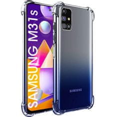 IZMAEL Silikónové puzdro so zosilnenými hranami pre Samsung Galaxy M31S - Transparentná KP23568