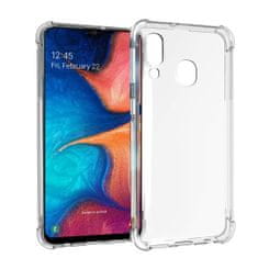 IZMAEL Silikónové puzdro so zosilnenými hranami pre Samsung Galaxy A20s - Transparentná KP23593