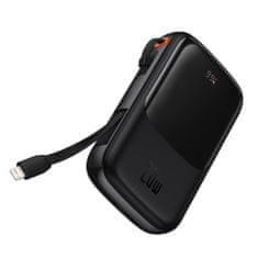 shumee Powerbanka 10000mAh USB USB-C iPhone Lightning + USB-C kábel - čierny