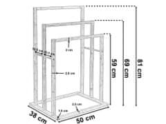 Wellhox Bambusový stojan LAOS 3 vešiaky